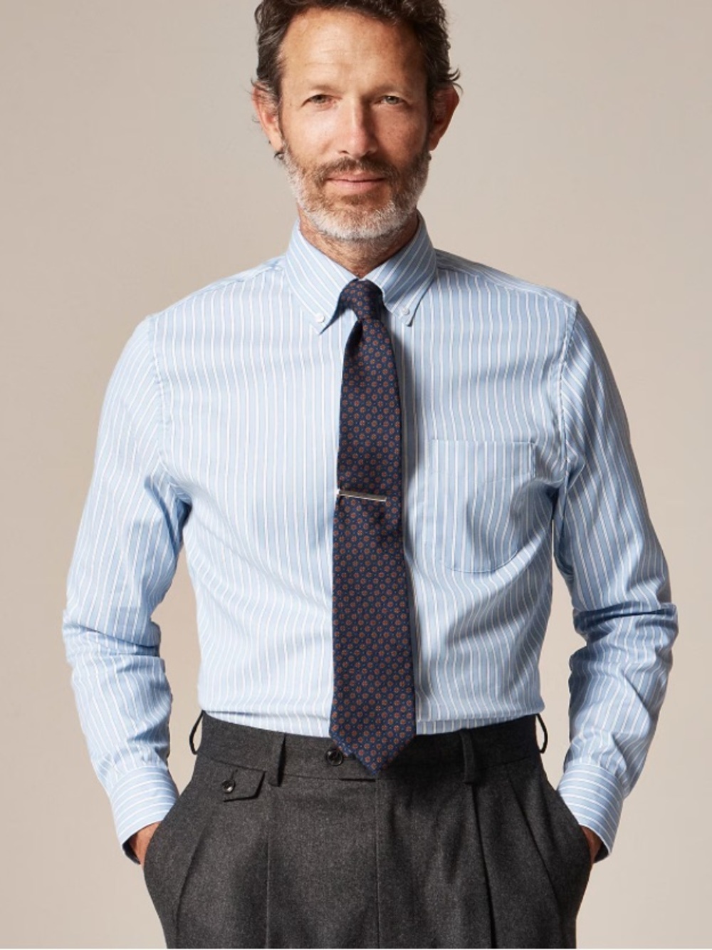 J crew Slim Bowery performance stretch oxford shirt button down collar CP684